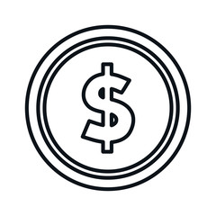 coin money isolated icon vector illustration design