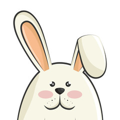 cute rabbit character isolated vector illustration design