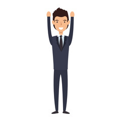 businessman character avatar icon vector illustration design