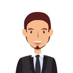 businessman character avatar icon vector illustration design