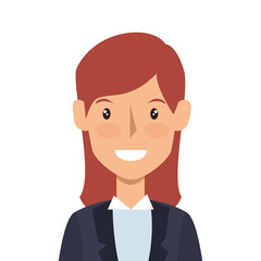 businesswoman character avatar icon vector illustration design