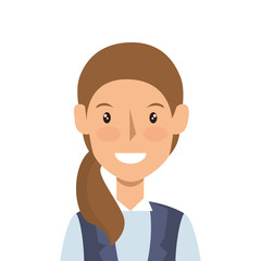 businesswoman character avatar icon vector illustration design