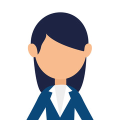 businesswoman character avatar icon vector illustration design