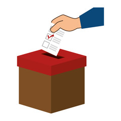 Democratic ballot box icon vector illustration design