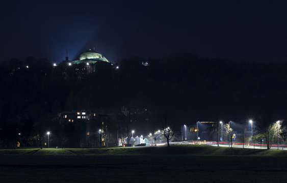 Kosciuszko Mound in Krakow, Poland in the night