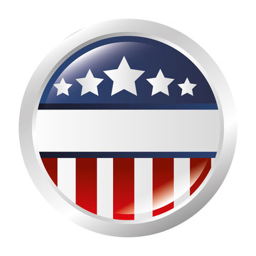 united states of america button vector illustration design