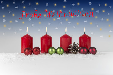 Vier Adventskerzen