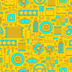 Auto spare parts seamless pattern