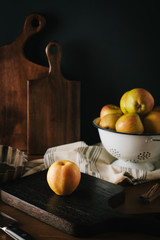 Cooking apple pie with nuts and cinnamon