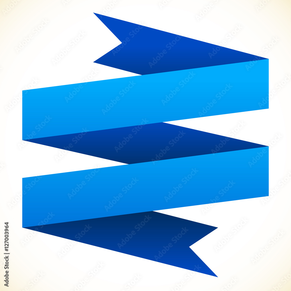 Aufkleber 3d double banner / ribbon design element. banner shape isolated