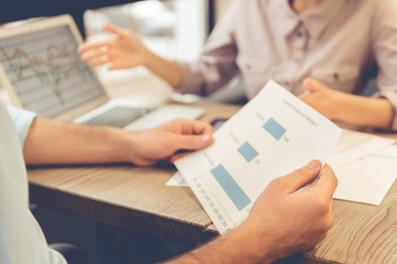 Business couple working