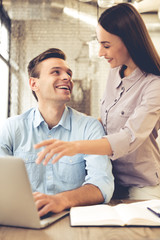 Business couple working
