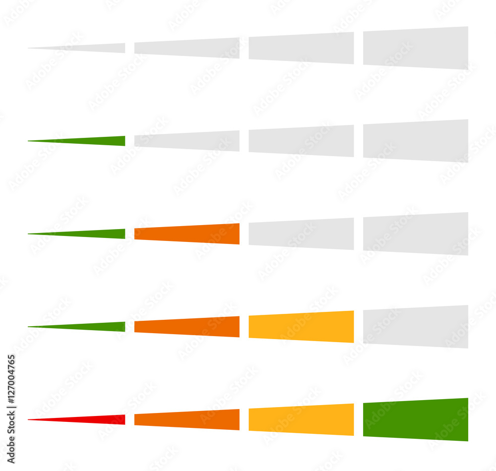Poster Level indicator, progress bar element in set