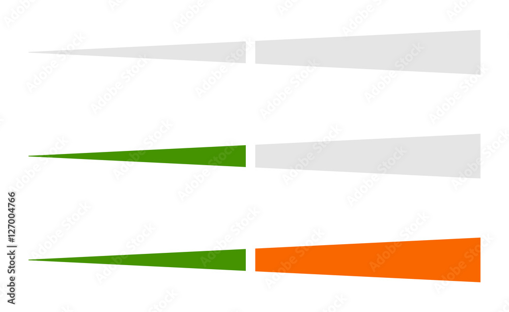 Poster Level indicator, progress bar element in set