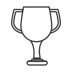 trophy cup award isolated icon vector illustration design