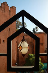 Fototapeta na wymiar Lamp in a window