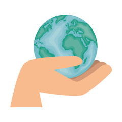 world planet earth isolated icon vector illustration design