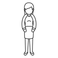 businesswoman character avatar icon vector illustration design