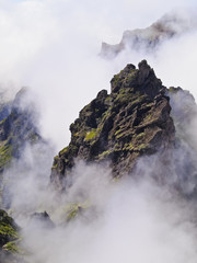 Portugal, Madeira, View of the mountains near Pico de Arieiro..