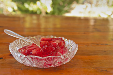 Strawberry and jelly dessert