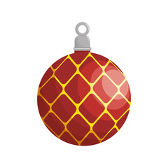 happy merry christmas ball card vector illustration design