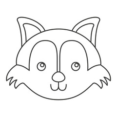 fox winter clothes character vector illustration design
