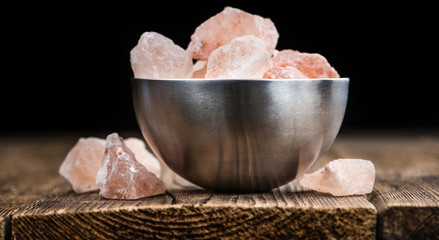 Portion of himalayan Salt (selective focus)