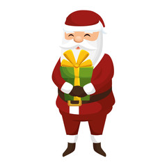 santa claus character kawaii style vector illustration design