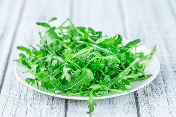 Portion of fresh Arugula