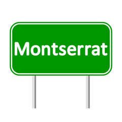 Montserrat road sign.