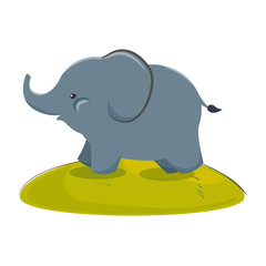 cute elephant isolated icon vector illustration design