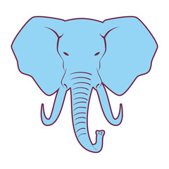 elephant animal big isolated vector illustration design