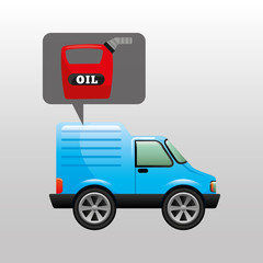 mini truck canister oil icon vector illustration eps 10
