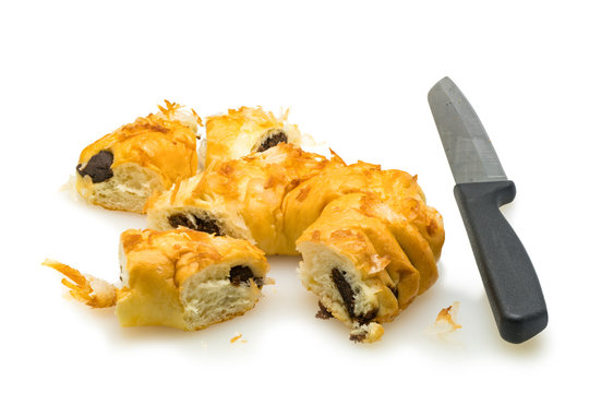 Pieces Of Bread Pudding With Coconut