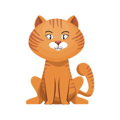 cute cat mascot icon vector illustration design