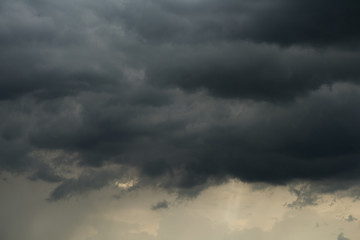Fototapeta na wymiar Dramatic black cloud