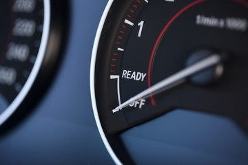 Detail of car speedometer
