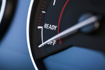 Detail of car speedometer