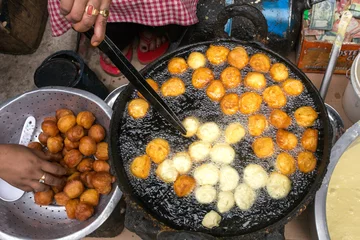 Deurstickers Street food in Kathmandu, Nepal © Mazur Travel