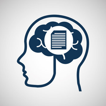 recommend clip art: concept network, silhouette head with folder media icon vector illustration eps 10