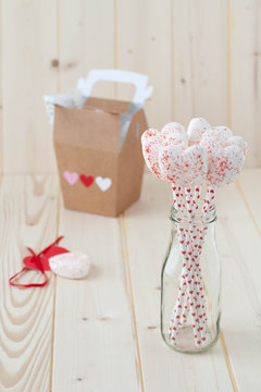 Heart shaped marshmallow bouquet 