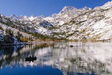Fishermen, Snowy Mountain Lake, Lake Sabrina, California