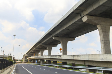 Expressway and blue sky