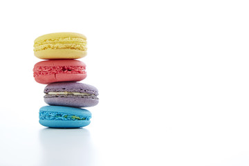 Fototapeta na wymiar French colorful macarons
