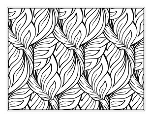 Herbal decorative ornamental coloring page