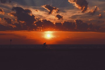 Biking Through The Beach