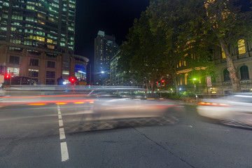 Fototapeta na wymiar Night, Sydney traffic