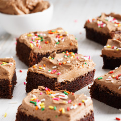 chocolate cake with chocolate  buttercream