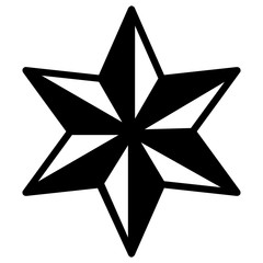 Obraz premium Striped star icon. Decoration object award and success theme. Isolated design. Vector illustration