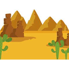 Desert icon. Landscape nature outdoor season and sant theme. Isolated design. Vector illustration